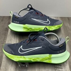 Nike Pegasus 4 Trail GORE-TEX Navy Lime Green Running Shoes DJ7926-401 Womens 10
